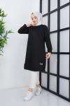 Basic Swet Tunik Siyah